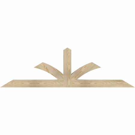 Ekena Millwork Richland Rough Sawn Timber Gable Bracket, Douglas Fir, 72"W x 21"H x 4"D x 4"F, 7/12 Pitch GBW072X21X0404RIC00RDF